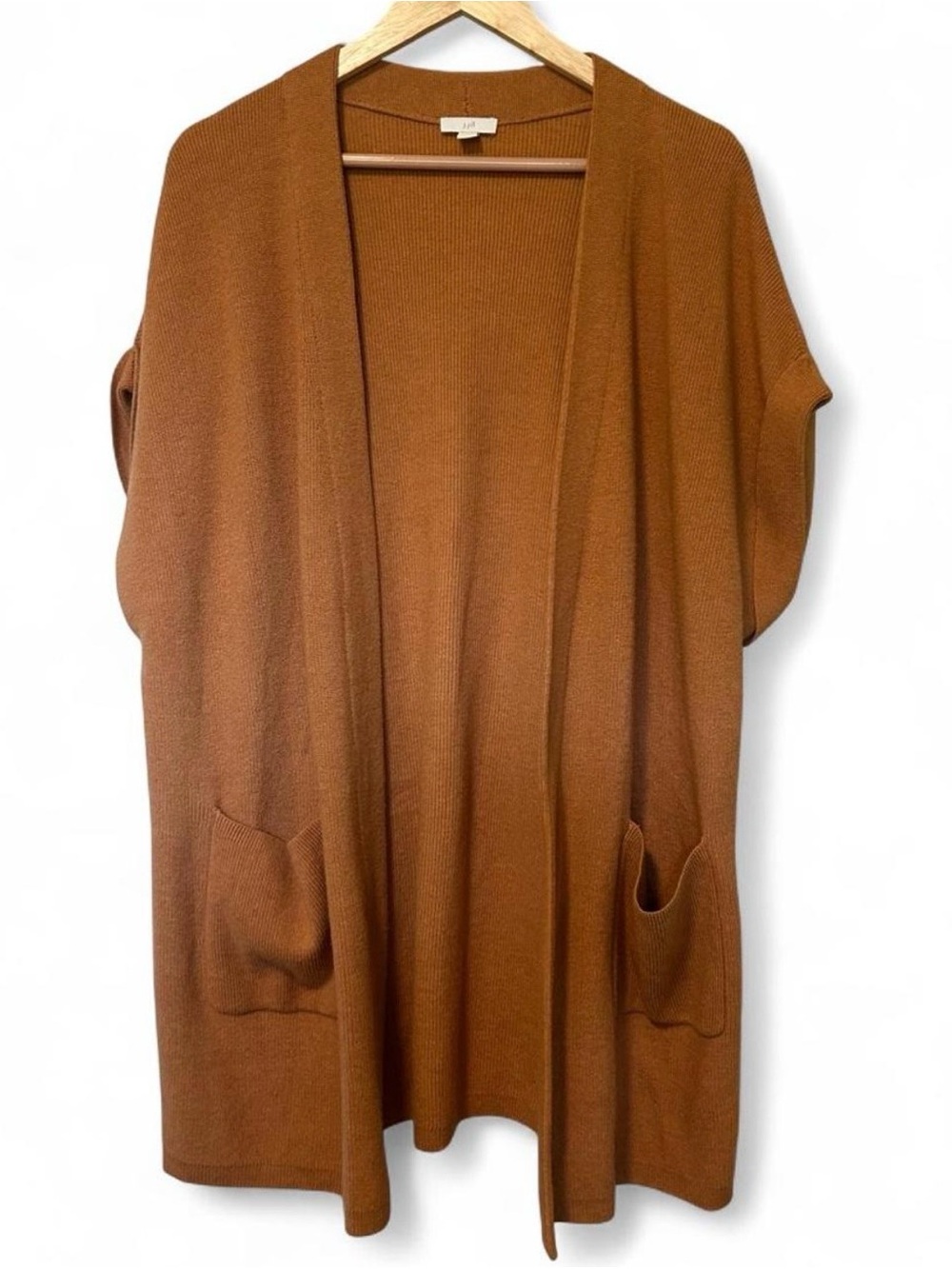 J. Jill Open-Front Cardigan in Brown